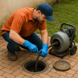 פתיחת סתימת ביוב על ידי אינסטלטור בקריות